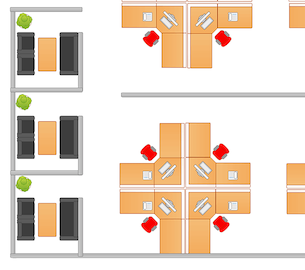 an example of a room layout template in Cacoo
