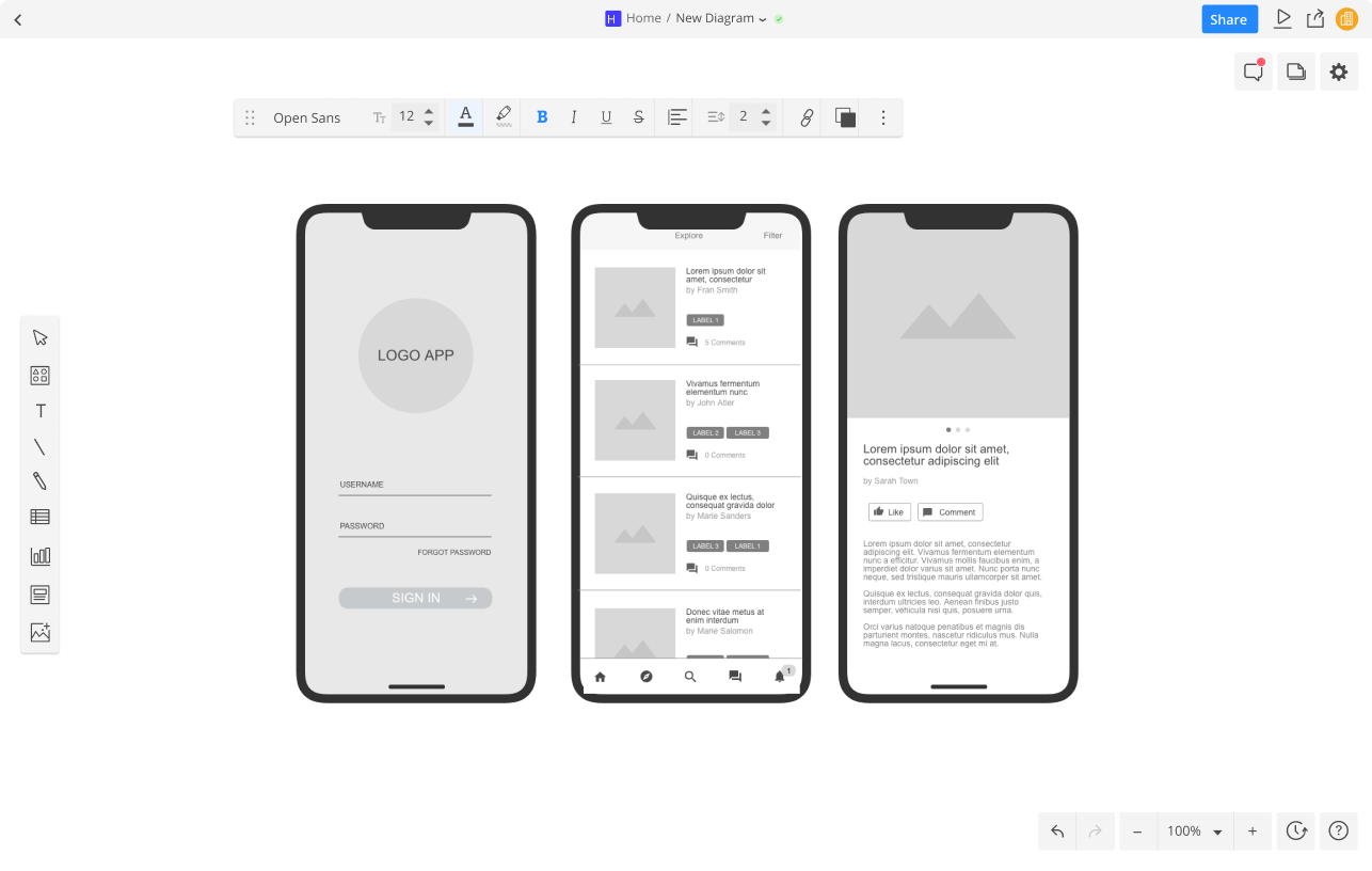 Download Wireframe Software Collaboration Cacoo