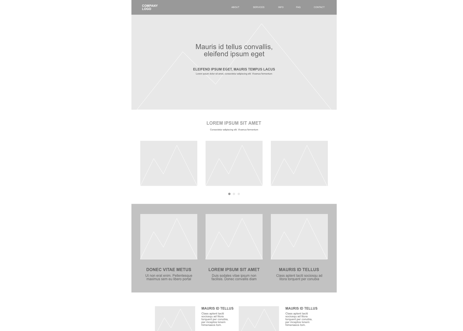 Cacoo company website wireframes
