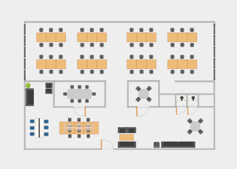 Visio Office Floor Plan 4145