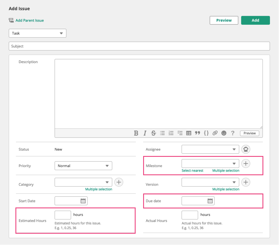 Add Information to Issue | Backlog