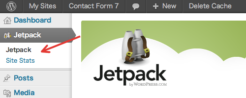 Open Jetpack menu