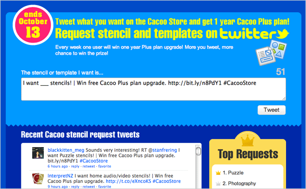 tweet what stencils and templates you'd like to use on Cacoo