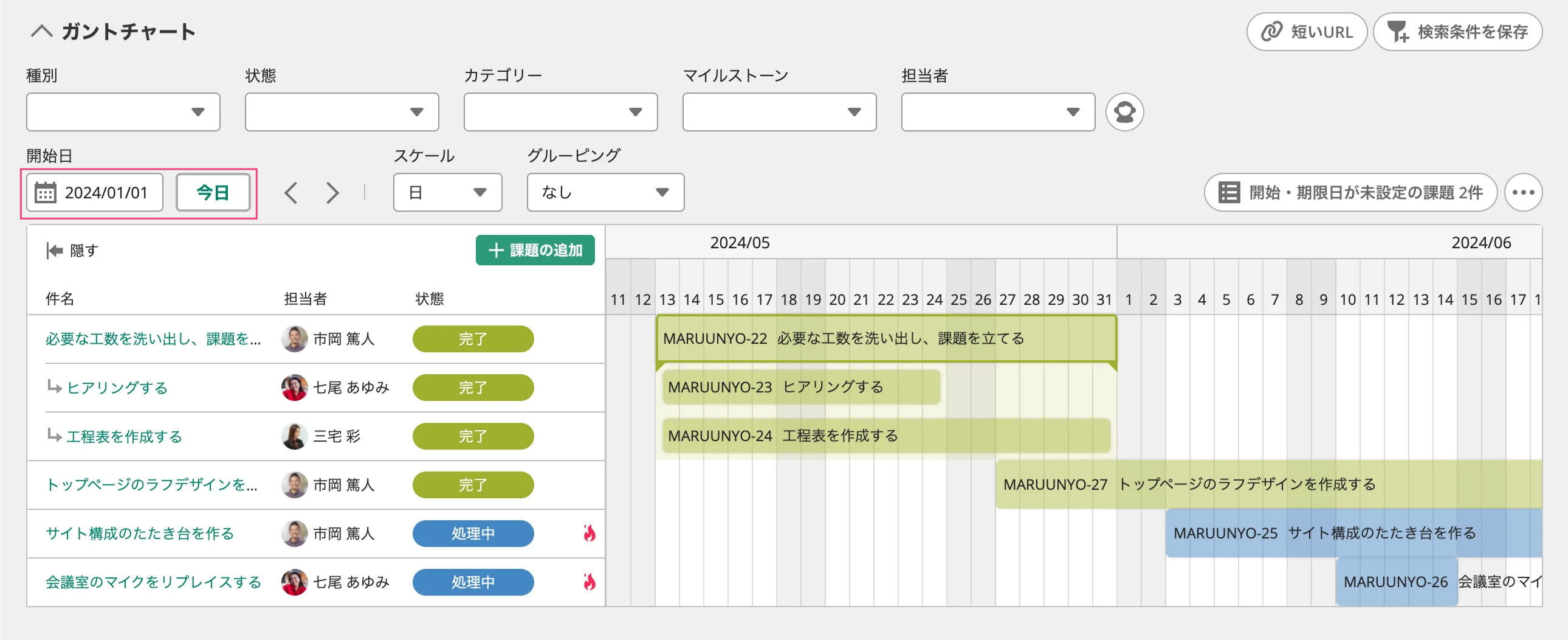 表示設定 | プロジェクト管理ツールBacklog