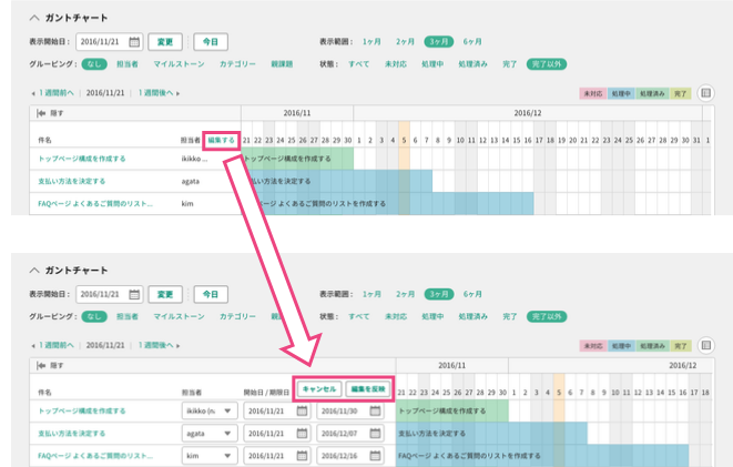 編集 - Backlog enterprise Japanese