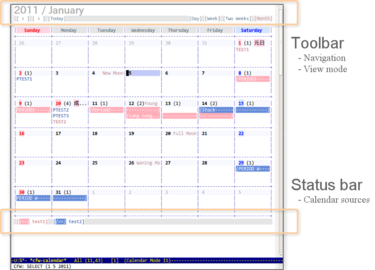 Emacs Ui Emacs用カレンダー Calfw V1 2 リリース 技術日記 Kiwanami