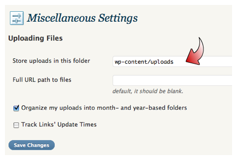 file uploading setting