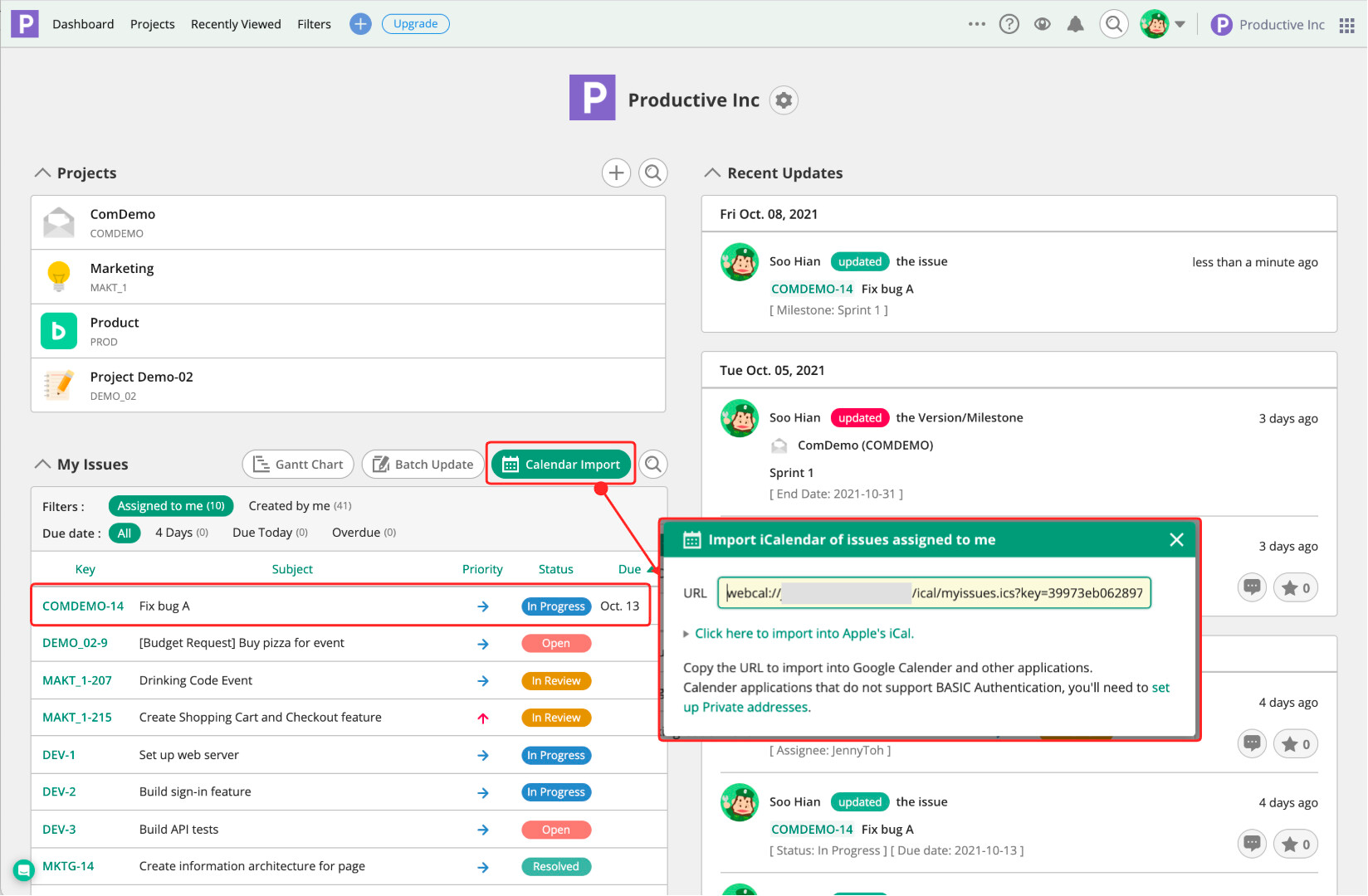 Sync Timeline To Your Calendar FAQs Technical Support Nulab