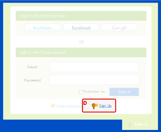 Sign up