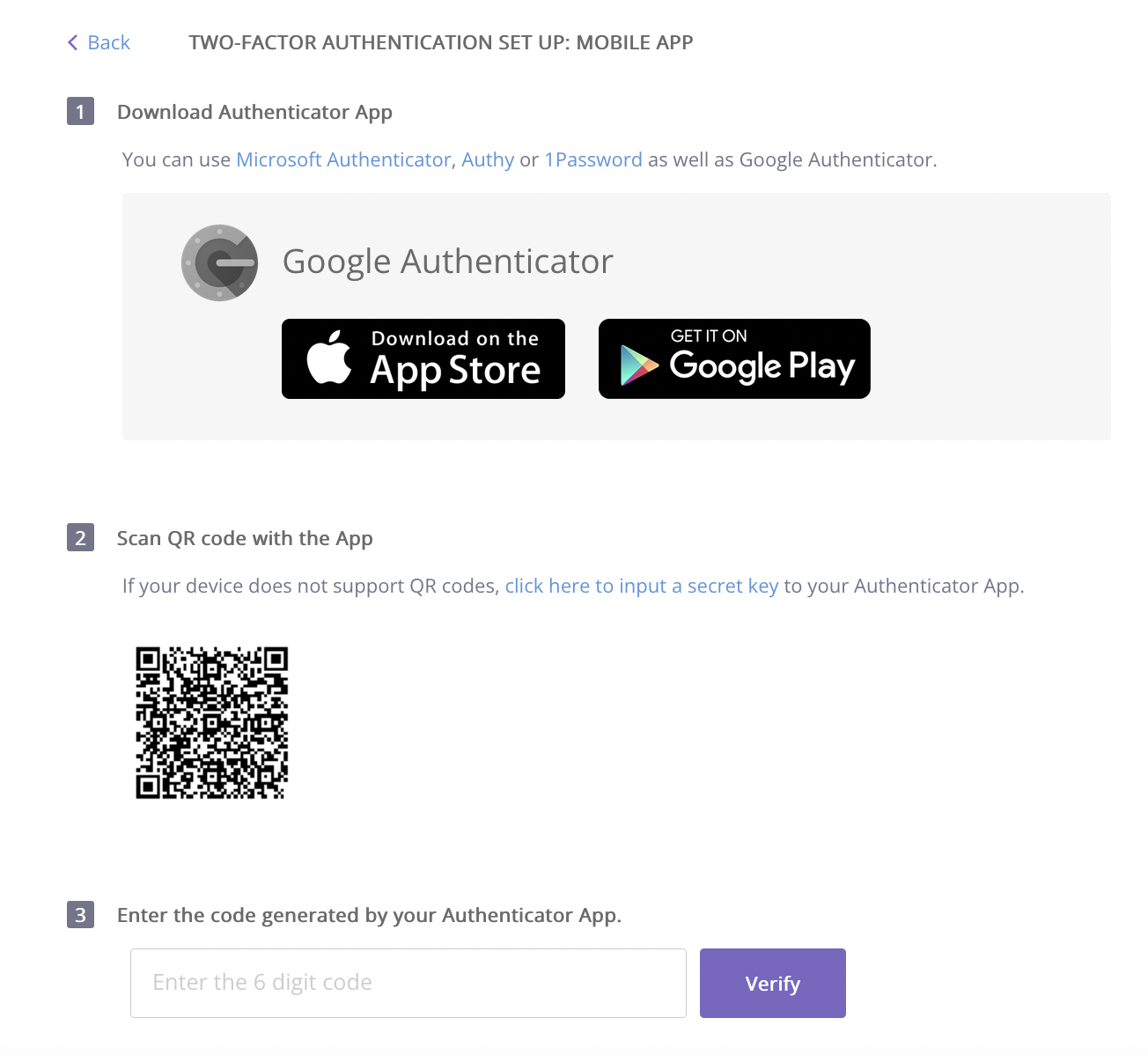 Google Authenticator / Authy for Account login verification method