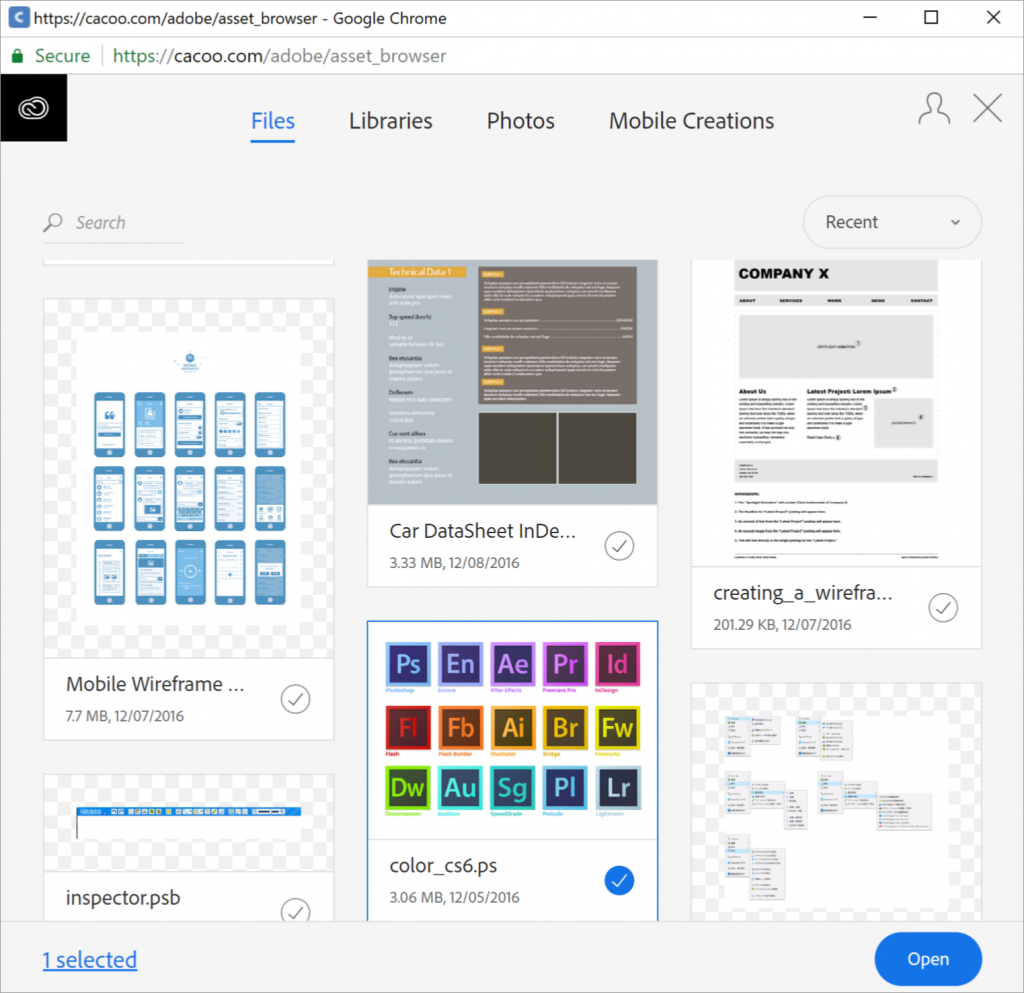 Adobe CCアセット