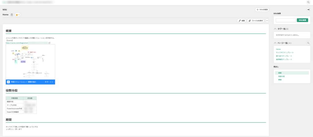 BacklogのWikiに、Cacooで作図した構成図や業務フロー図を連携