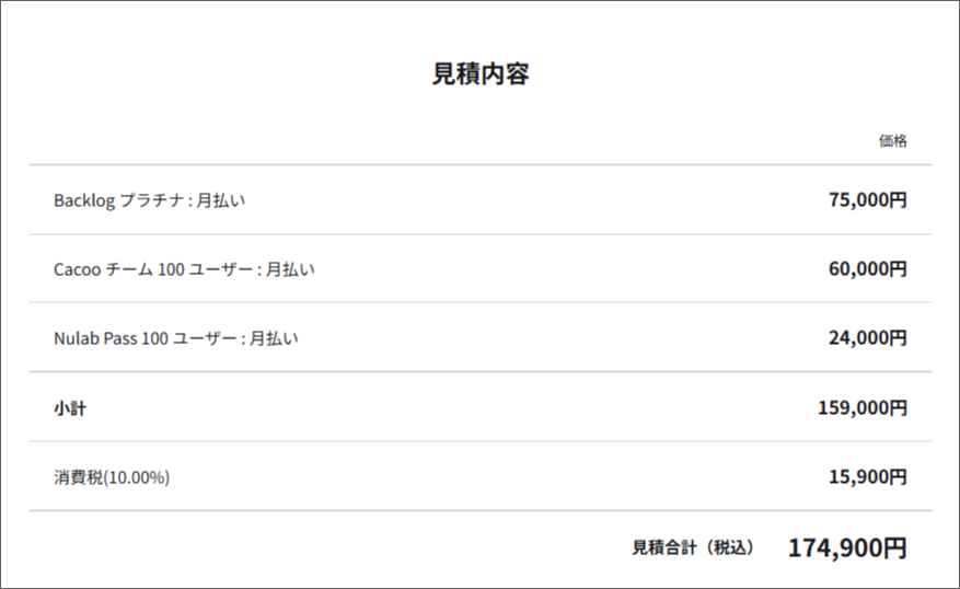 見積内容を確認する