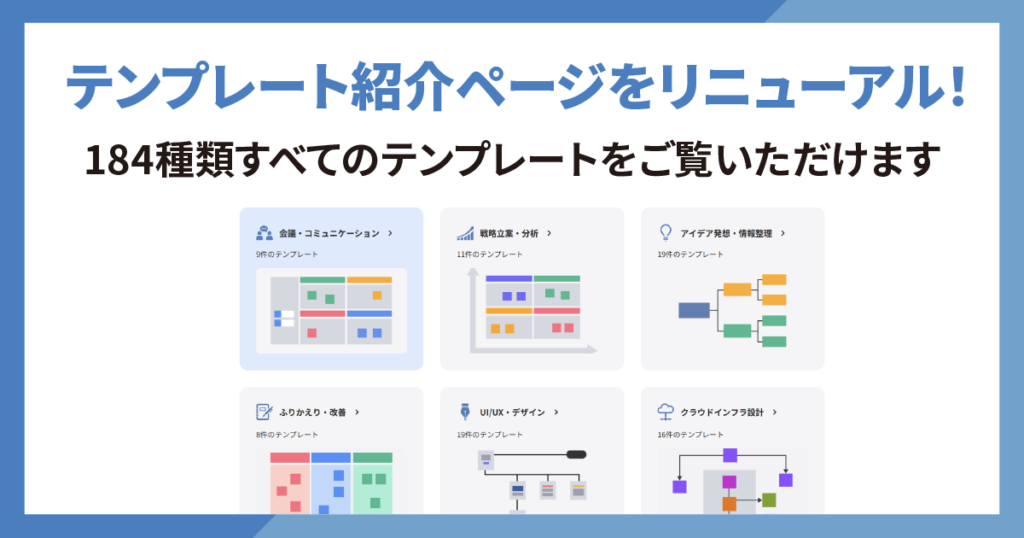 テンプレート紹介ページをリニューアル！184種類すべてのテンプレートを確認いただけます