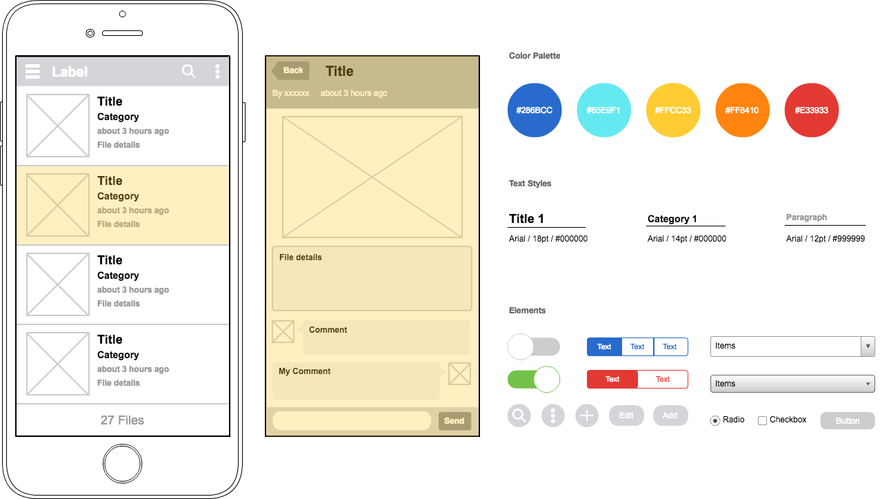 Mobile App Wireframe Template