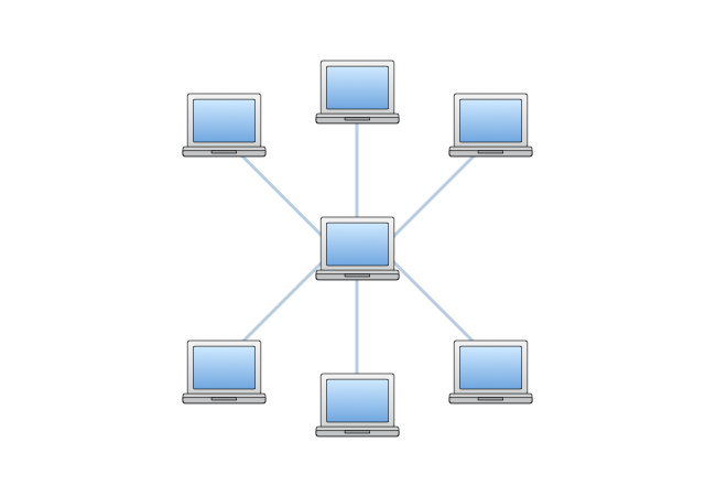 Star Topology computer network diagram