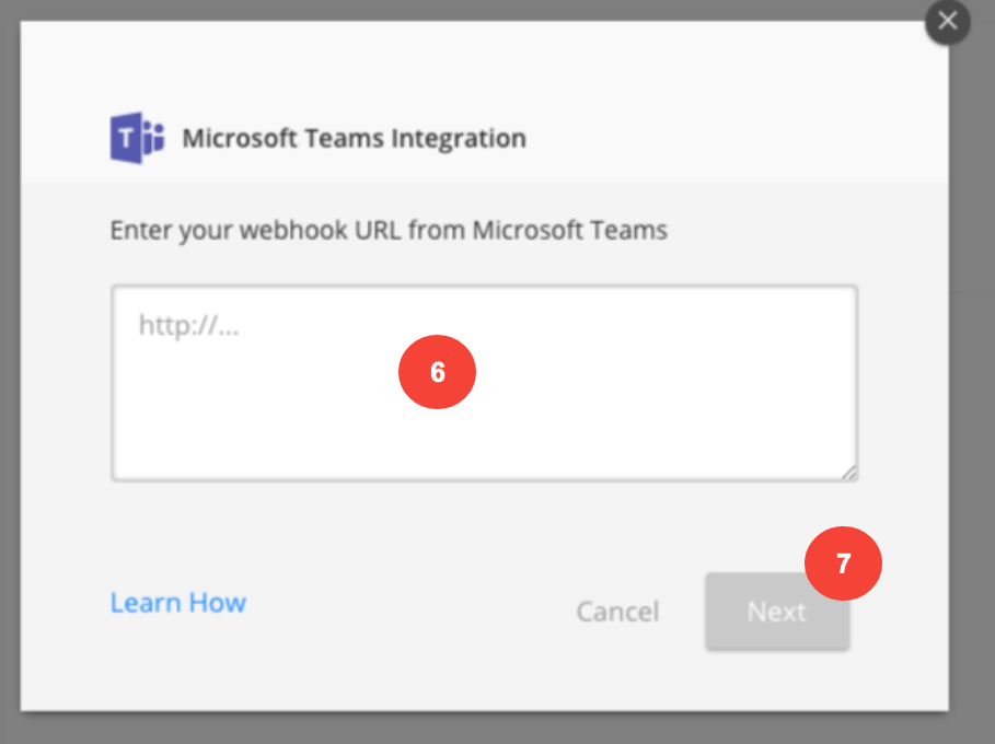Microsoft Teams integration dailog