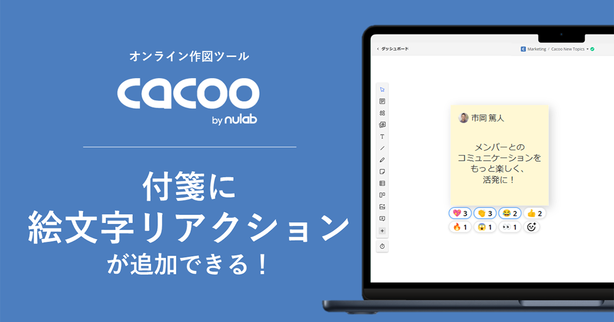 付箋の絵文字リアクション