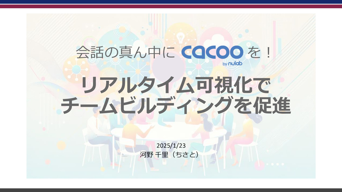 リアルタイム可視化でチームビルディングを促進｜河野千里氏